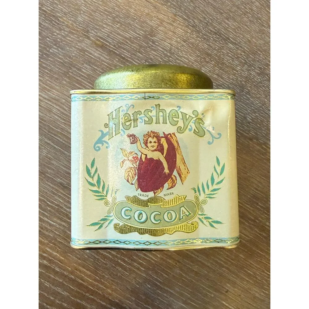 Vintage Hershey's Cocoa Powder Tin Set of 2 Retro Collectible